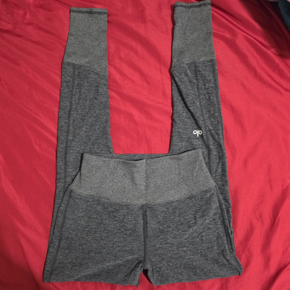 ALO Yoga Charcoal Seamless High-Waist Leggings - Picture 2 of 3